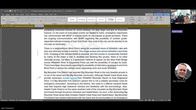 Board orders feasibility study on Big Mountain egress; votes to ask council to consider moratorium if route not built