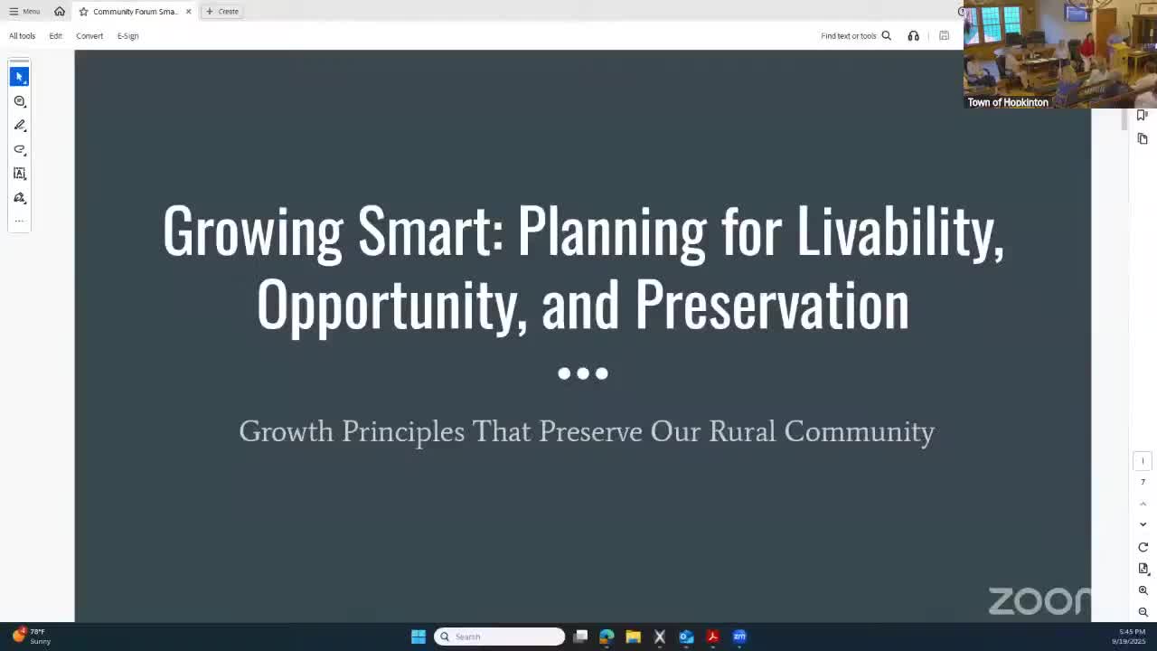 Residents discuss smart-growth ideas and concerns at Hopkinton town hall