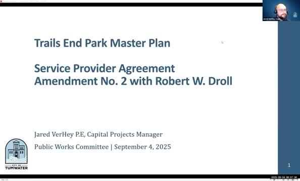 Committee forwards Trails and Park master plan design amendment to council; plan includes pump track, courts and picnic areas