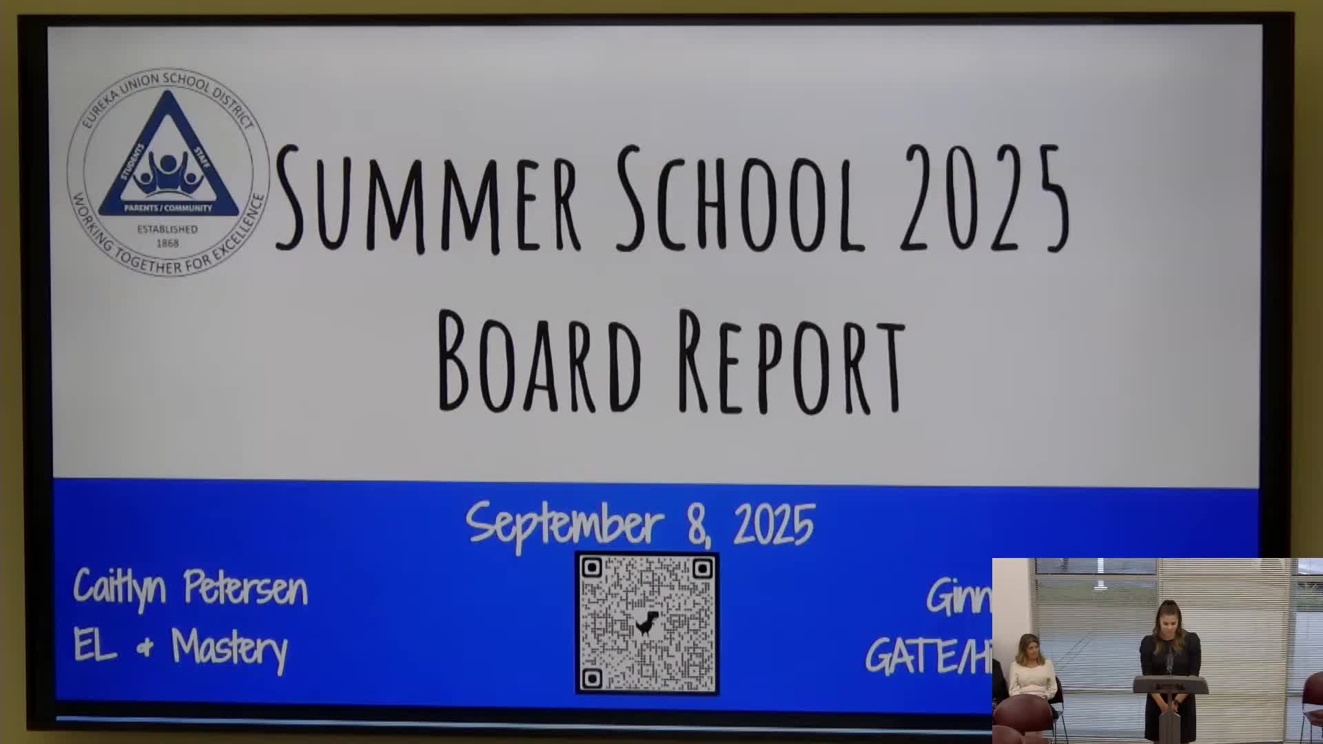 Eureka Union presents summer school results: staff report increased academic and behavioral gains