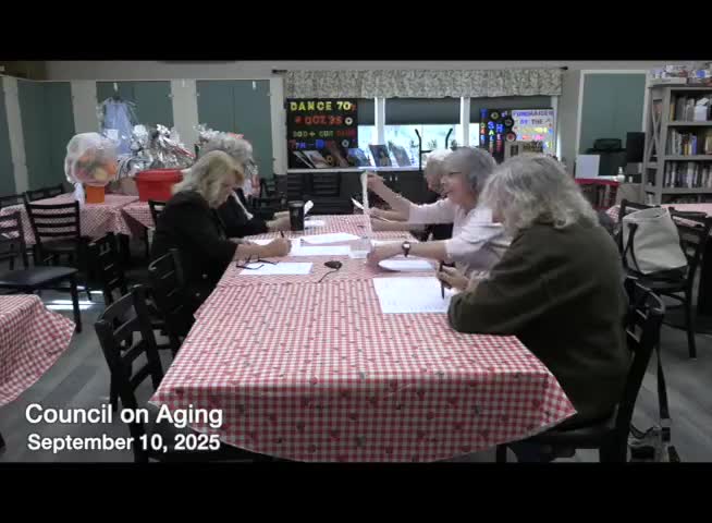 Hubbardston Senior Center Friends accept minutes and reviewed financial balances; no additional spending approved
