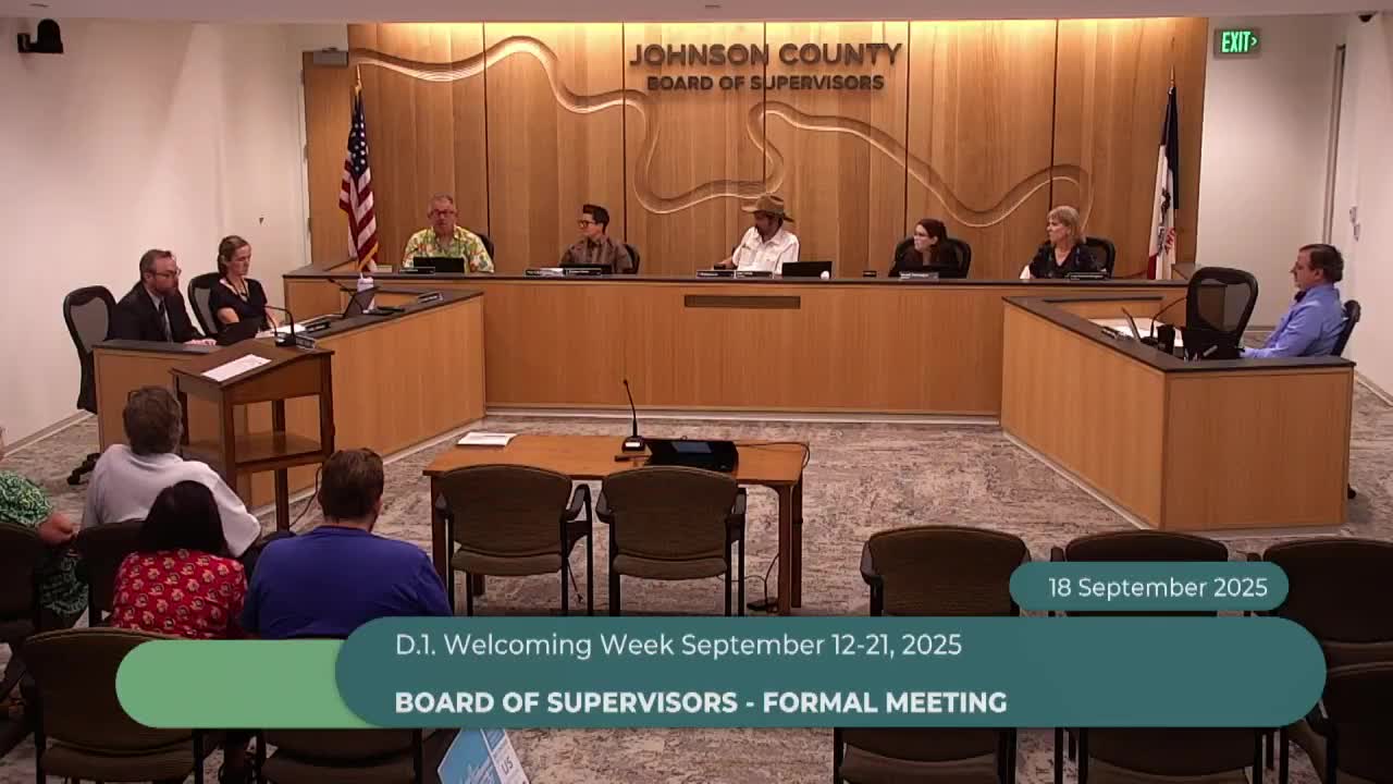 Johnson County Board Proclaims Constitution Week in Iowa for September 2025