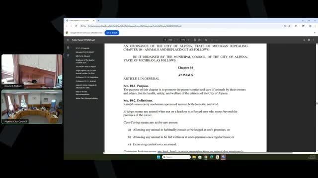 Council adopts animal ordinance amendments; members raise enforcement and transition concerns