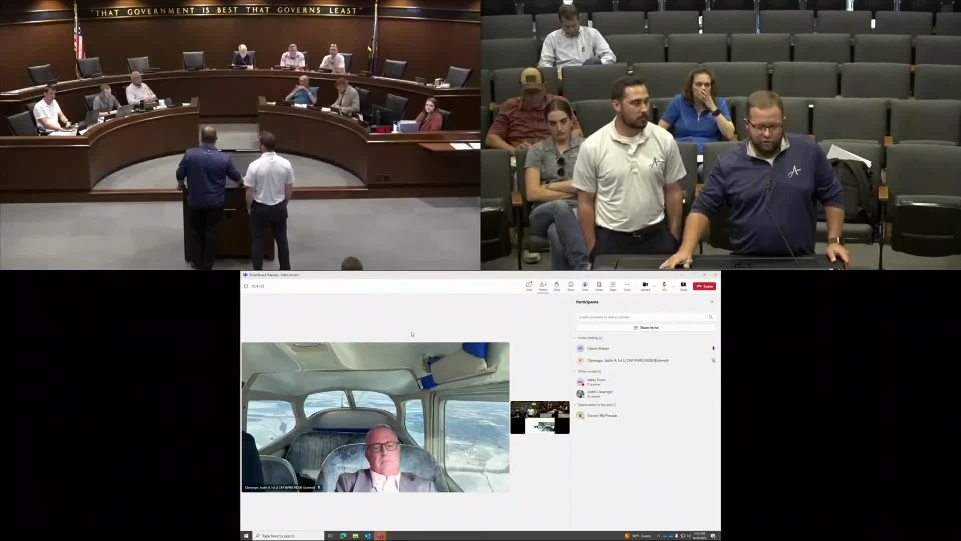 Board allows preliminary excavation for new executive hangar, provided lease is approved