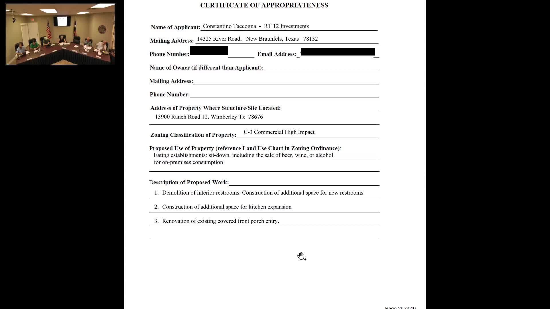 Planning commission approves Hildy's remodel at 13900 Ranch Road 12; owners plan to preserve large tree