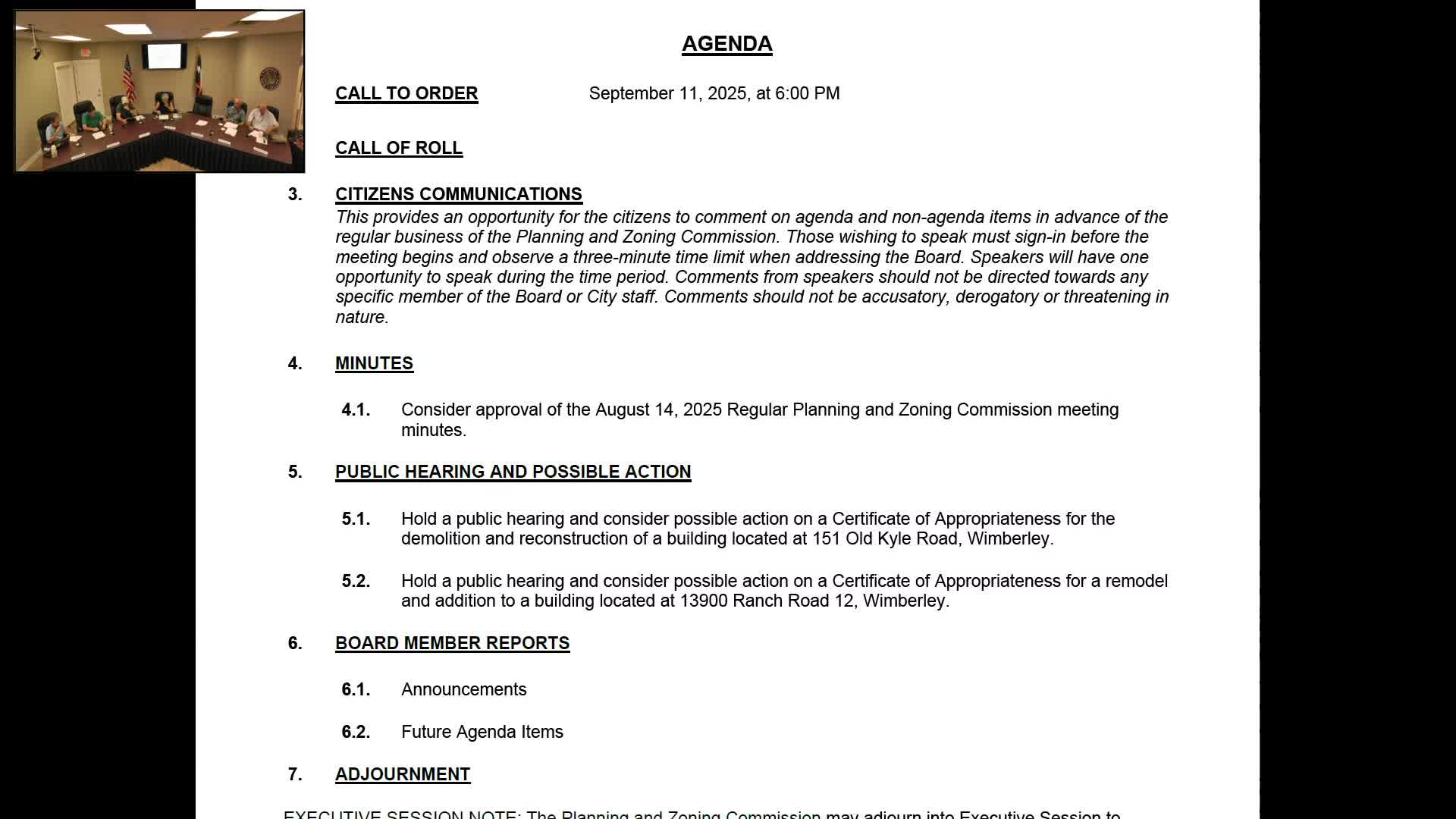 Developer seeks demolition at 151 Old Kyle Road; commissioners press to preserve possible heritage oak