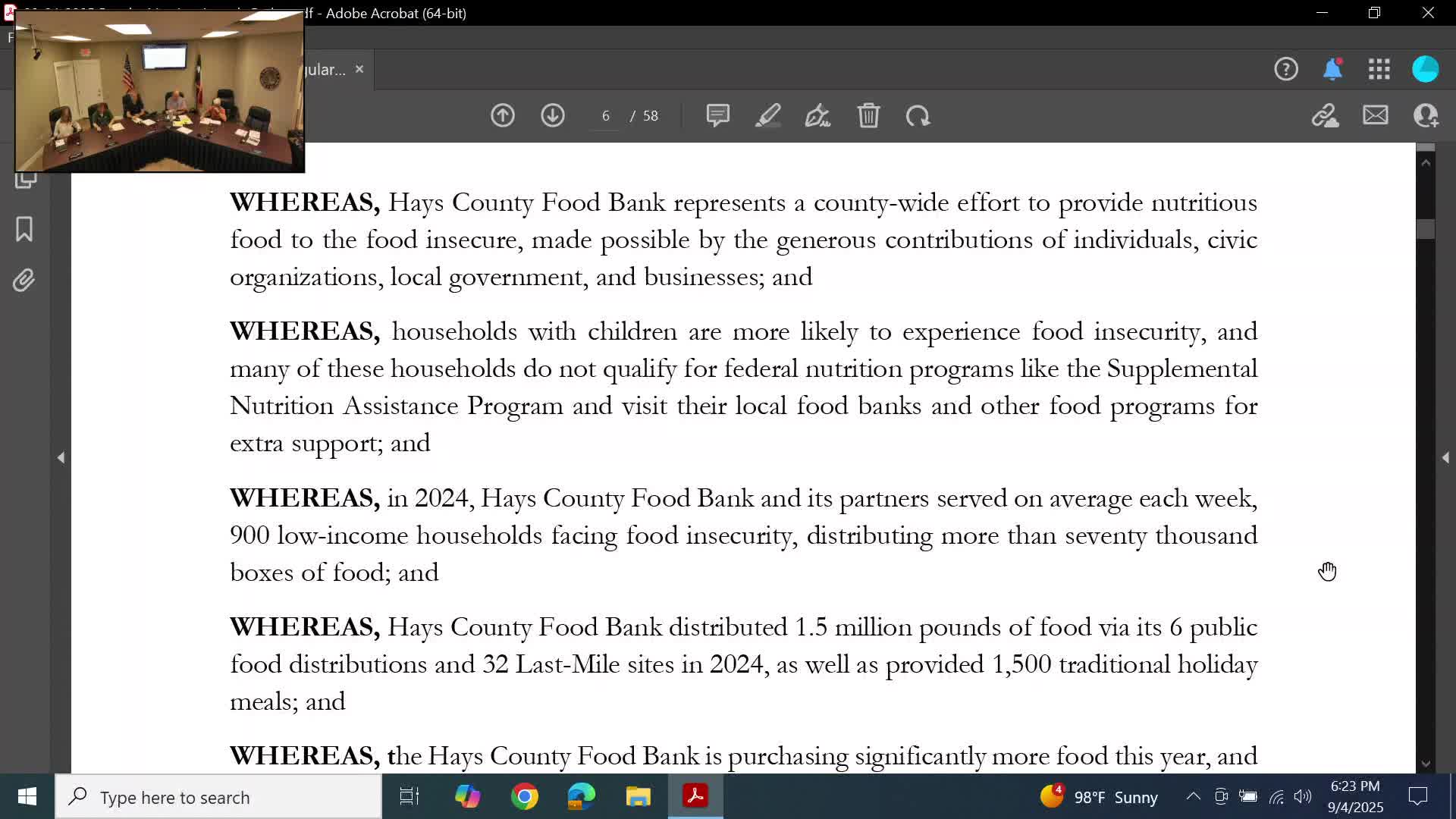 Hays County Food Bank describes new client‑choice facility as Wimberley proclaims Hunger Action Month