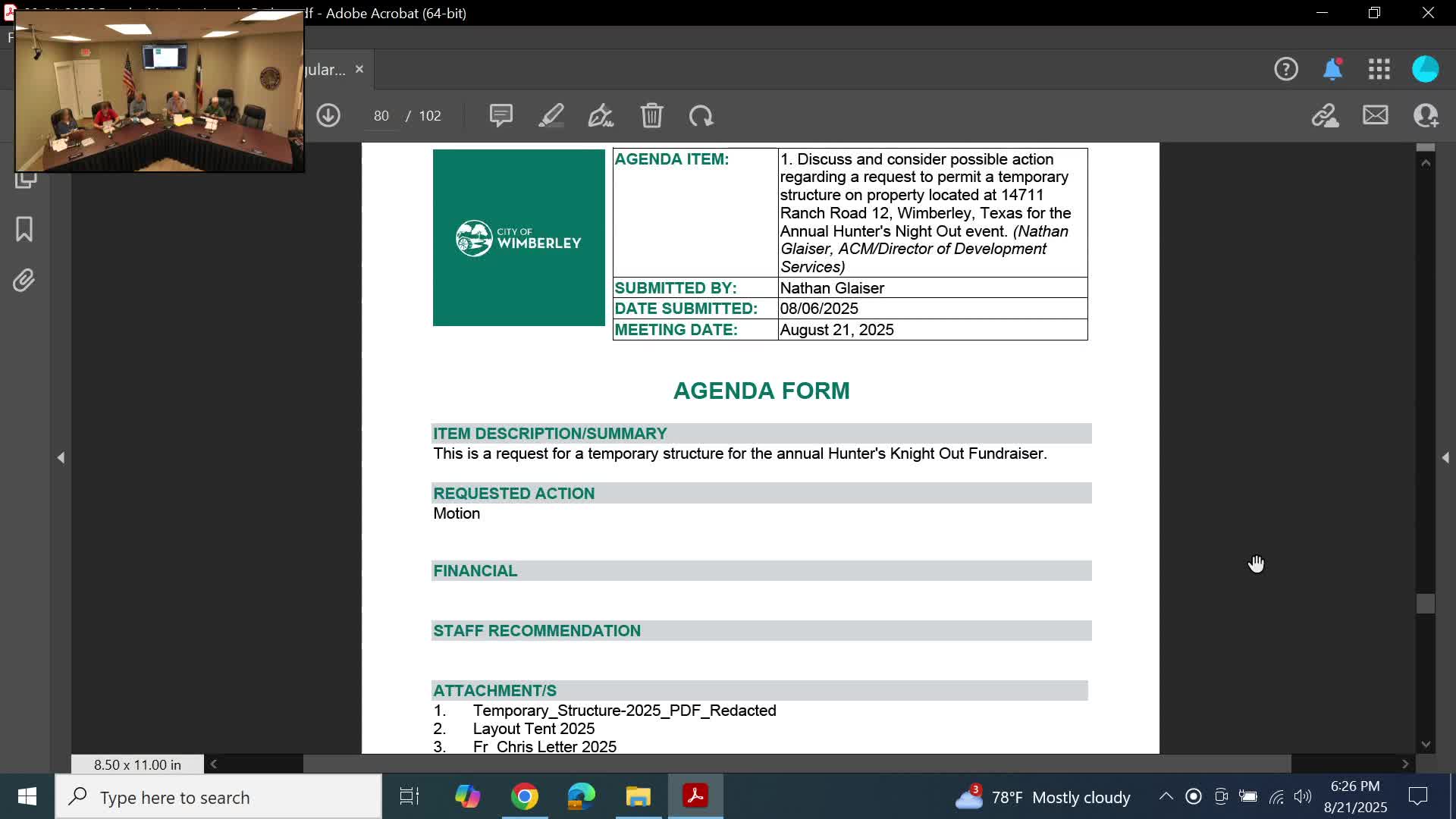 Council approves temporary permits for St. Mary's Hunter's Night Out and on-site food trailer
