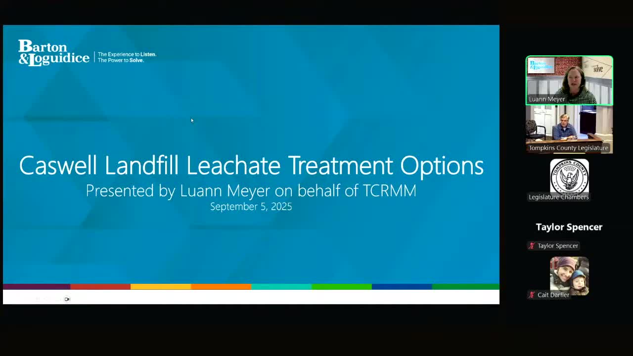 Tompkins County reviews leachate treatment options for Caswell and Hillview landfills, delays major changes
