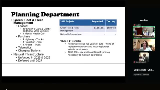 County fleet program requests partial funding after two years of cuts; legislators ask for vehicle priority list and lease data