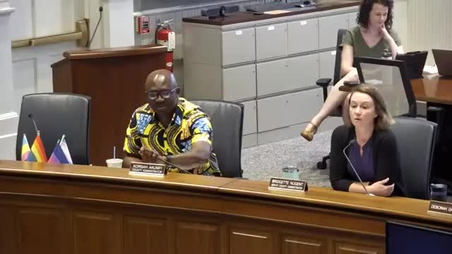 County officials report three bids for minimum‑wage study, progress on emergency shelter projects and Code Blue partnership