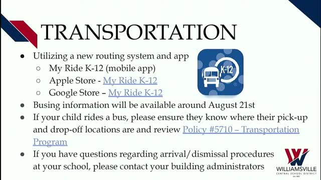 District previews new myRide routing app, busing schedules and e-alert test; survey shows modest route increase