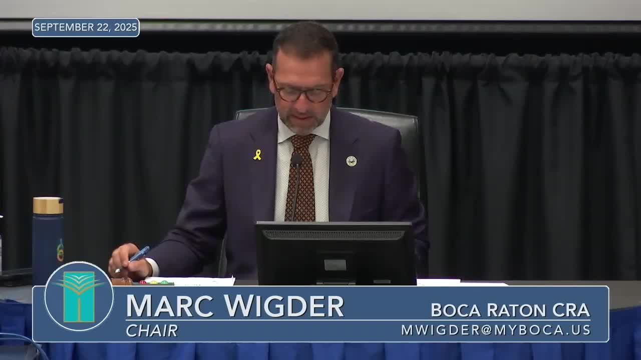 Boca Raton CRA Reschedules 2026 Meetings to Accommodate Holidays and Elections