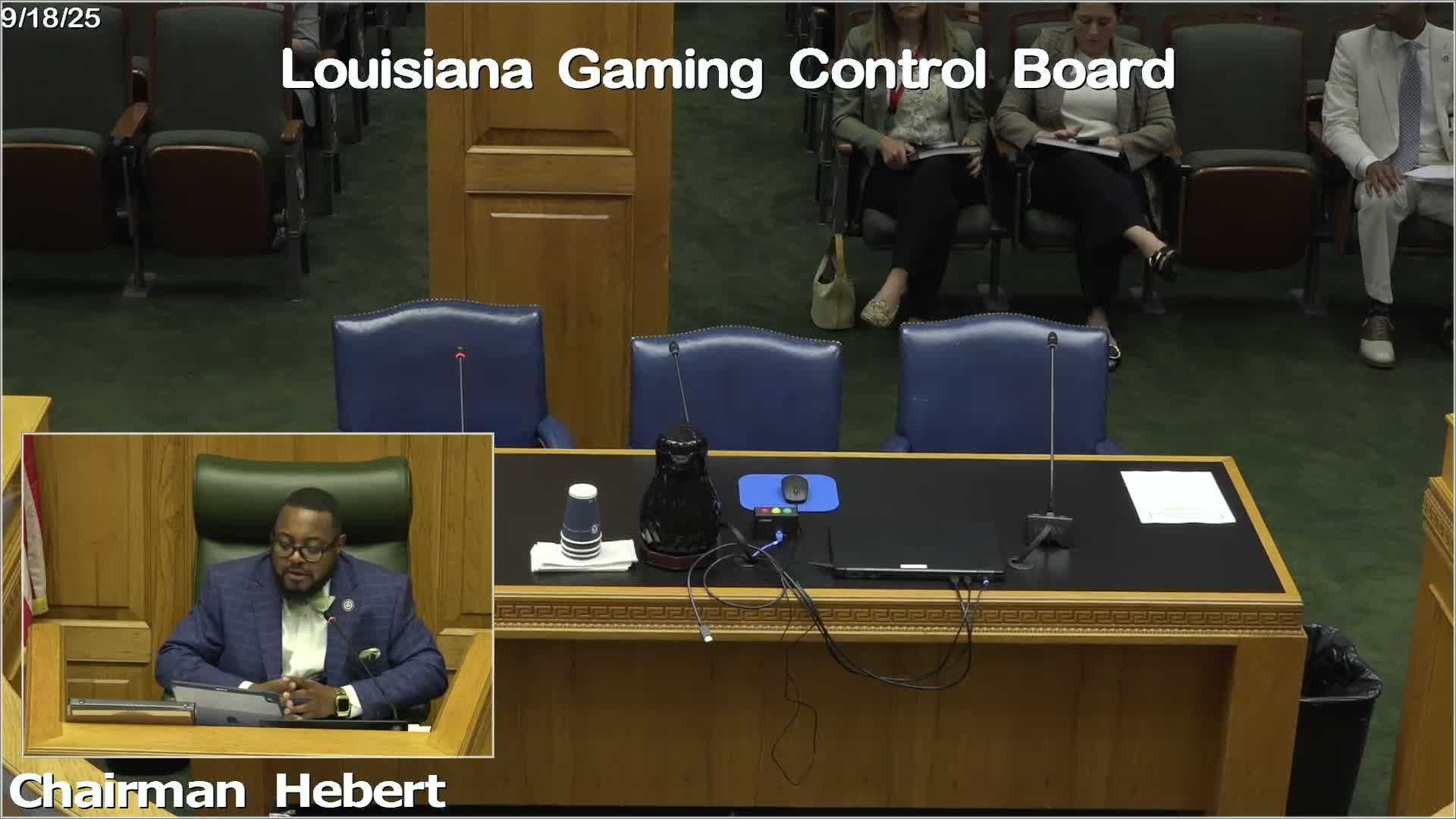 Donna Jackson reports August 2025 gaming revenue increases in Louisiana to board members