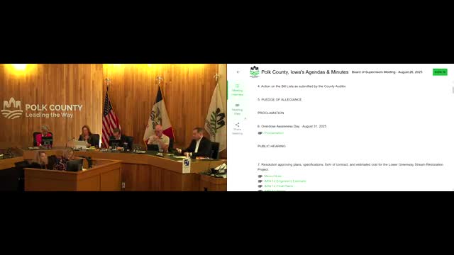 Polk County approves plans and cost estimate for Lower Greenway stream restoration