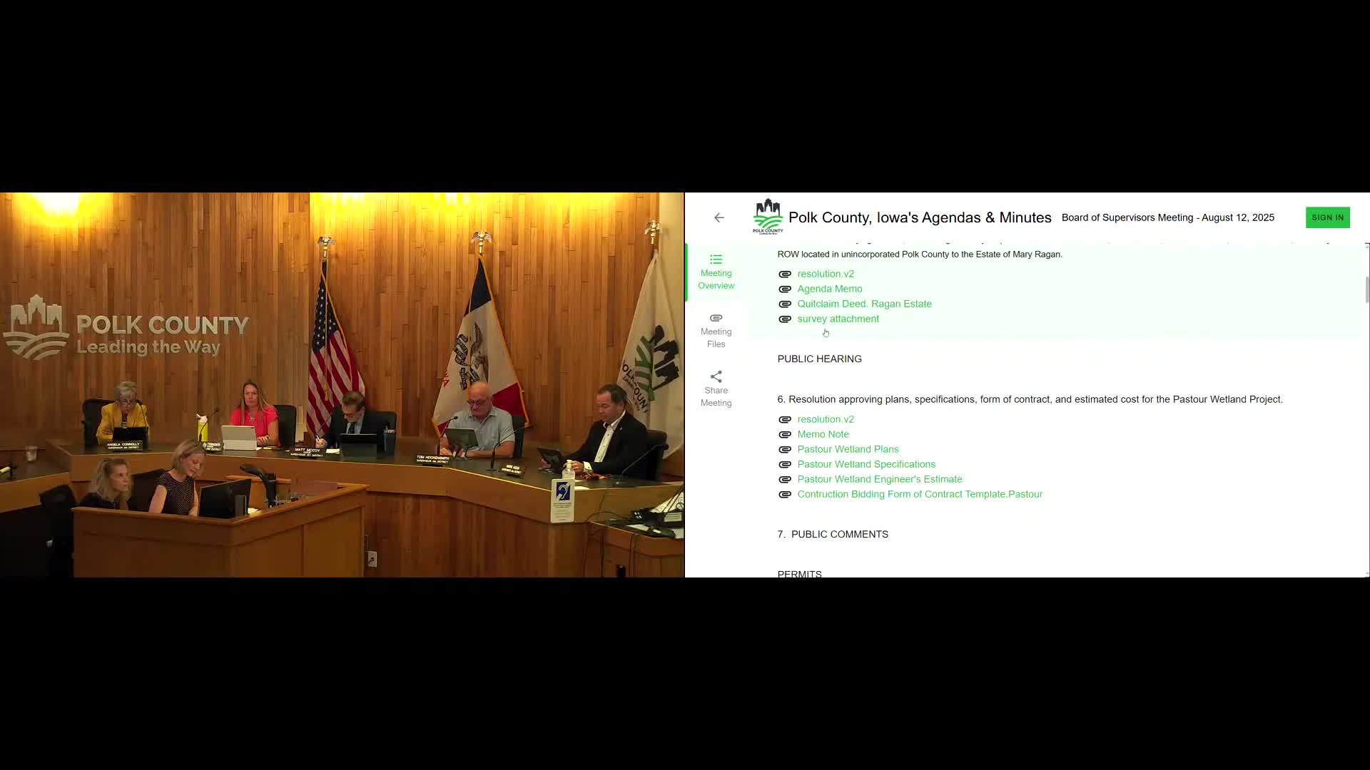 Supervisors approve plans and contract form for Pasteur wetland project