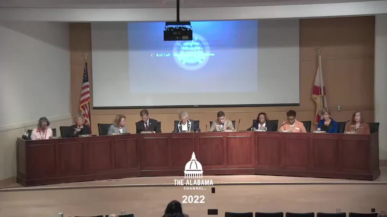 Alabama State Board of Education Approves Agenda and Hears Public Comments on Teaching Rules