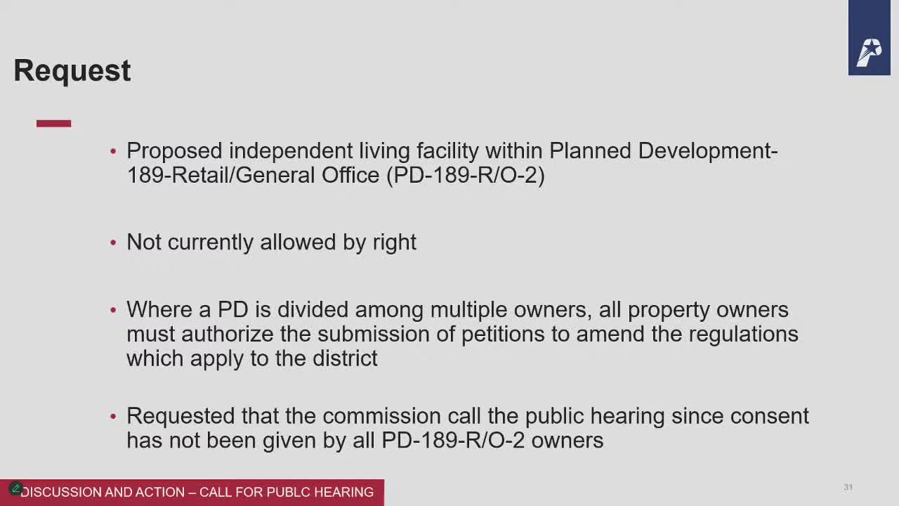 Planning Commission Calls Public Hearing for Zoning Petition Amid Property Owner Disagreements