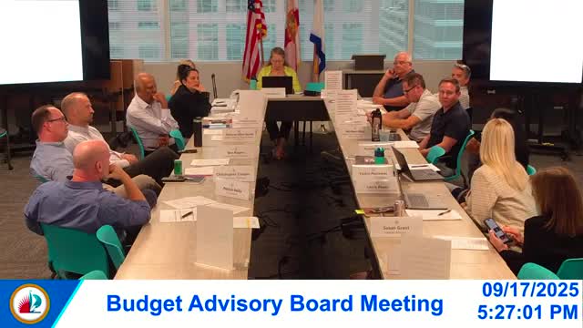 Fort Lauderdale Budget Advisory Board discusses interactive sessions for improved collaboration