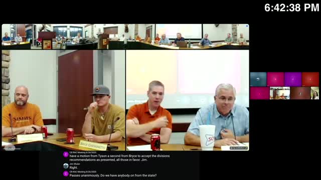 Division presents Blue Ribbon survey results showing fishing’s economic weight; RAC asks for technical details