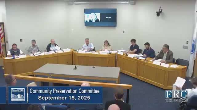 Fall River CPC advances dozens of project eligibility requests; council to receive several emergency appropriations