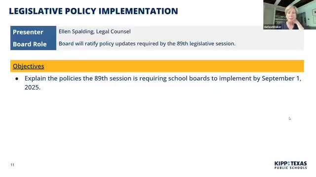 KIPP Texas board adopts comprehensive policy packet to comply with new state laws on reporting, parental rights and DEI limits