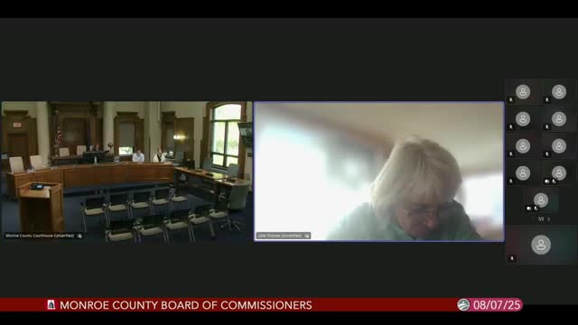 Monroe County commissioners approve Aug. 7 claims and payroll in hybrid session, plan ratification next week