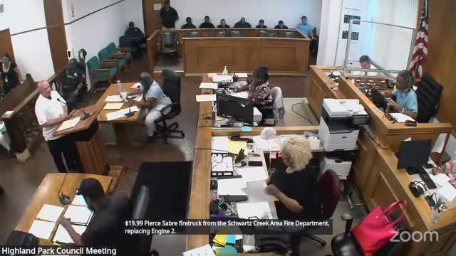 Highland Park authorizes purchase of a used Pierce Sabre fire truck to replace engine damaged in accident