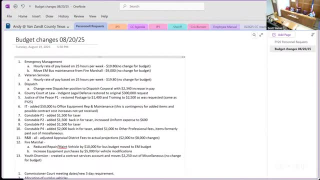 County budget workshop restores indigent defense funding, adds IT contingency and tweaks dispatch pay