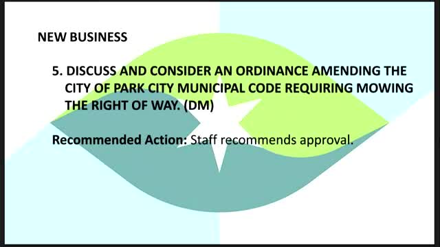 Council sends proposed right-of-way mowing changes back to staff after resident concerns