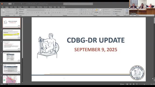 Council hears update on CDBG-DR applications, property outreach for buyouts and elevations
