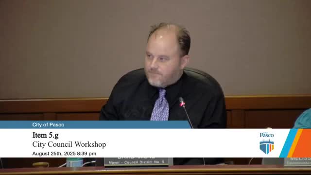 Pasco staff presents vehicle-fee and sales-tax options to fund street repairs; council asked for guidance