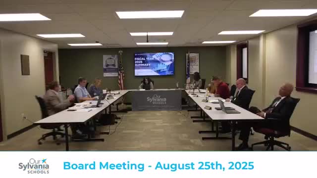 Sylvania treasurer reports modest revenue gains, $6 million capital transfer and rising special‑education costs