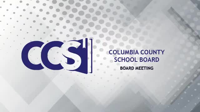 Columbia County School Board approves personnel and consent items; public hearing draws no speakers