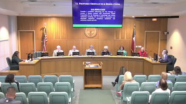 Council authorizes financing for public safety equipment, debates ambulance chassis vs. ambulatory vans
