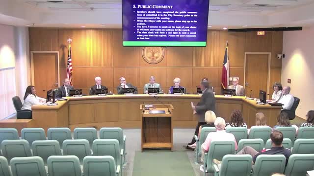 Resident says Harris County partners will proceed with Myrtlewood‑area detention basin; recounts exclusion from meeting