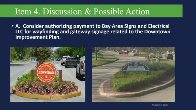 Friendswood EDC approves $36,253 for downtown wayfinding and gateway signs