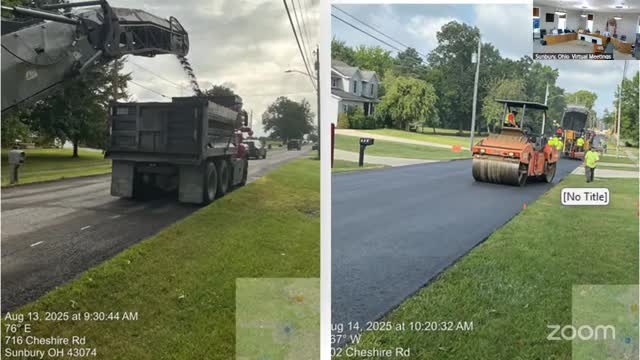 City shows street‑work progress; rejuvenator treatment in use, Columbus Street parking lot to begin