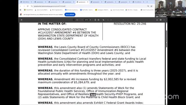 Lewis County ratifies $2.00 million state funding increase for public health services