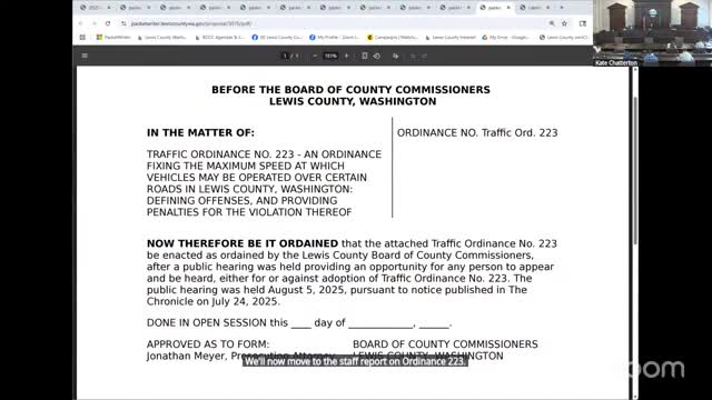 Lewis County adopts traffic ordinance lowering speeds on LaBrea and Hamilton roads to 35 mph