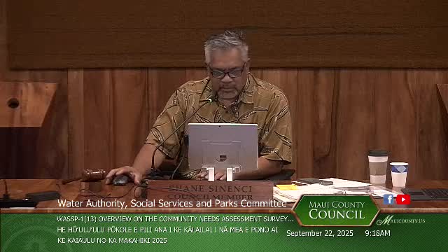 Maui County Conducts 2025 Community Needs Assessment to Address Resident Priorities