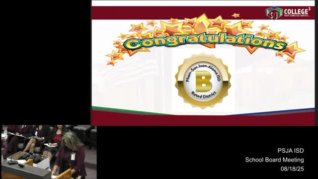 PSJA ISD Achieves Overall B Plus Rating with 16 A Rated Campuses