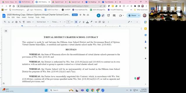 Board approves revised Options virtual charter contract to satisfy federal grant lottery rule