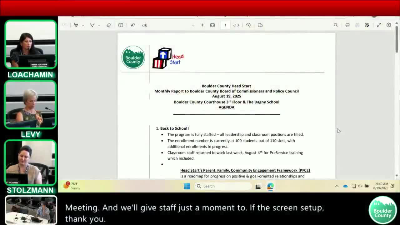 Boulder County Head Start reports full staffing and near-capacity enrollment for new school year