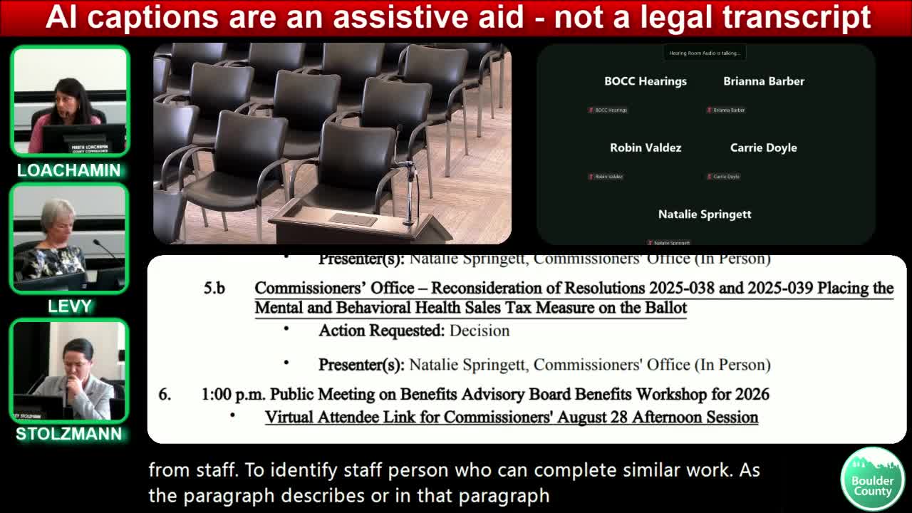 Boulder County approves Benefits Advisory Board recommendations: carrier change, plan-design fixes and GLP-1 coverage removal recommended