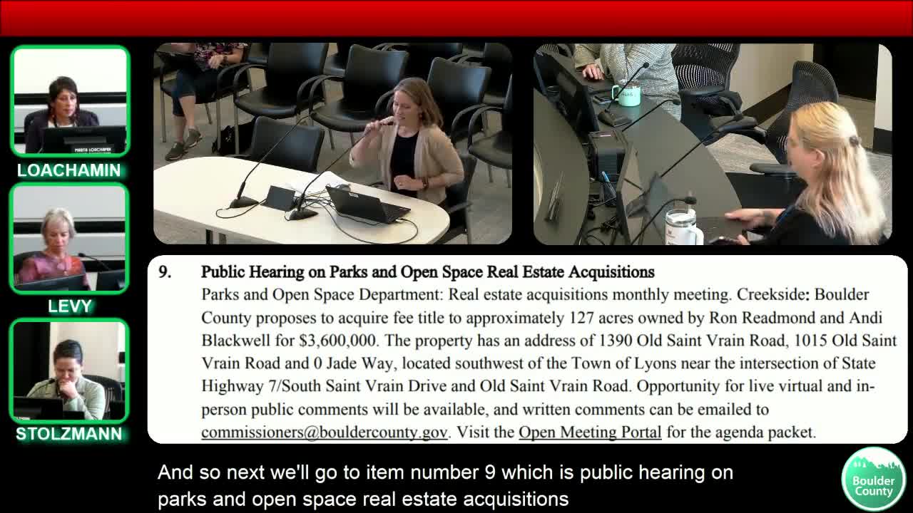 County approves $3.6 million purchase of 127-acre 'Creekside' near Lyons to protect riparian corridor