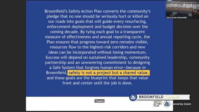 Broomfield City Council Unanimously Approves Transportation Safety Action Plan