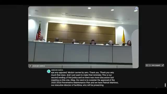 Board adopts 2025–26 preventive maintenance plan; district to ramp up HVAC checks, water‑leak monitoring