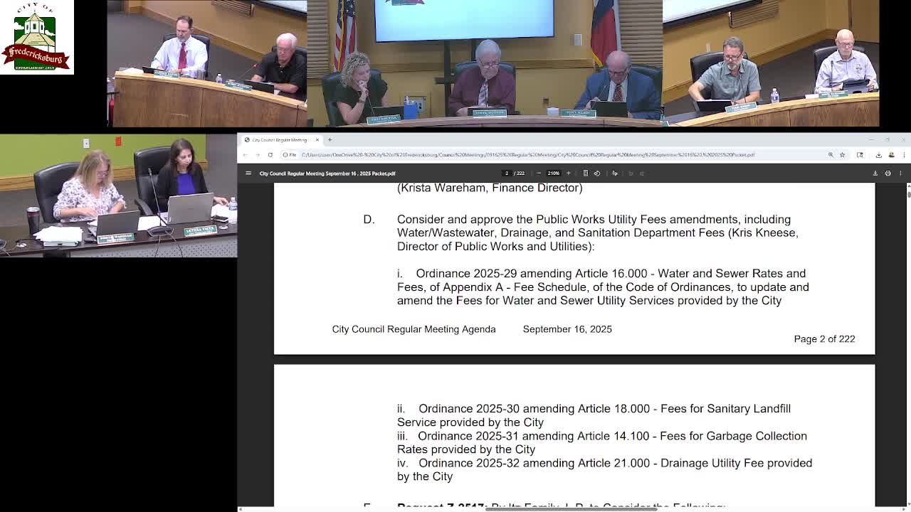 Council approves water, sewer and sanitation rate increases; landfill and residential collection fees to rise