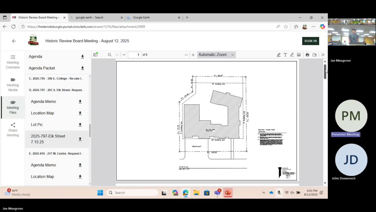Historic Review Board denies proposed large house at 203 South Oak as presented